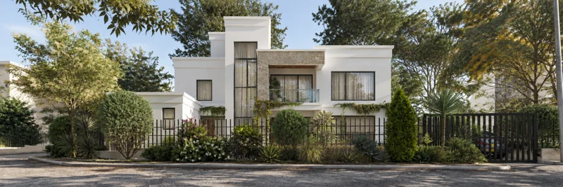 The garden façade — MAKRIDGE AT SALIA artist’s impression