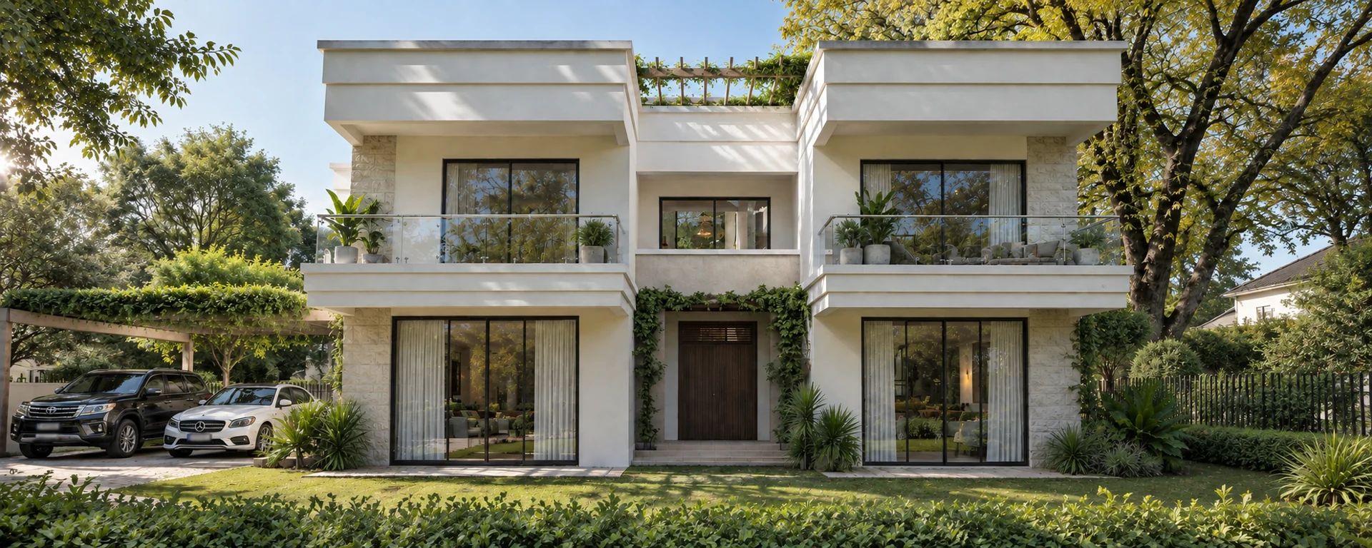 The private garden elevation